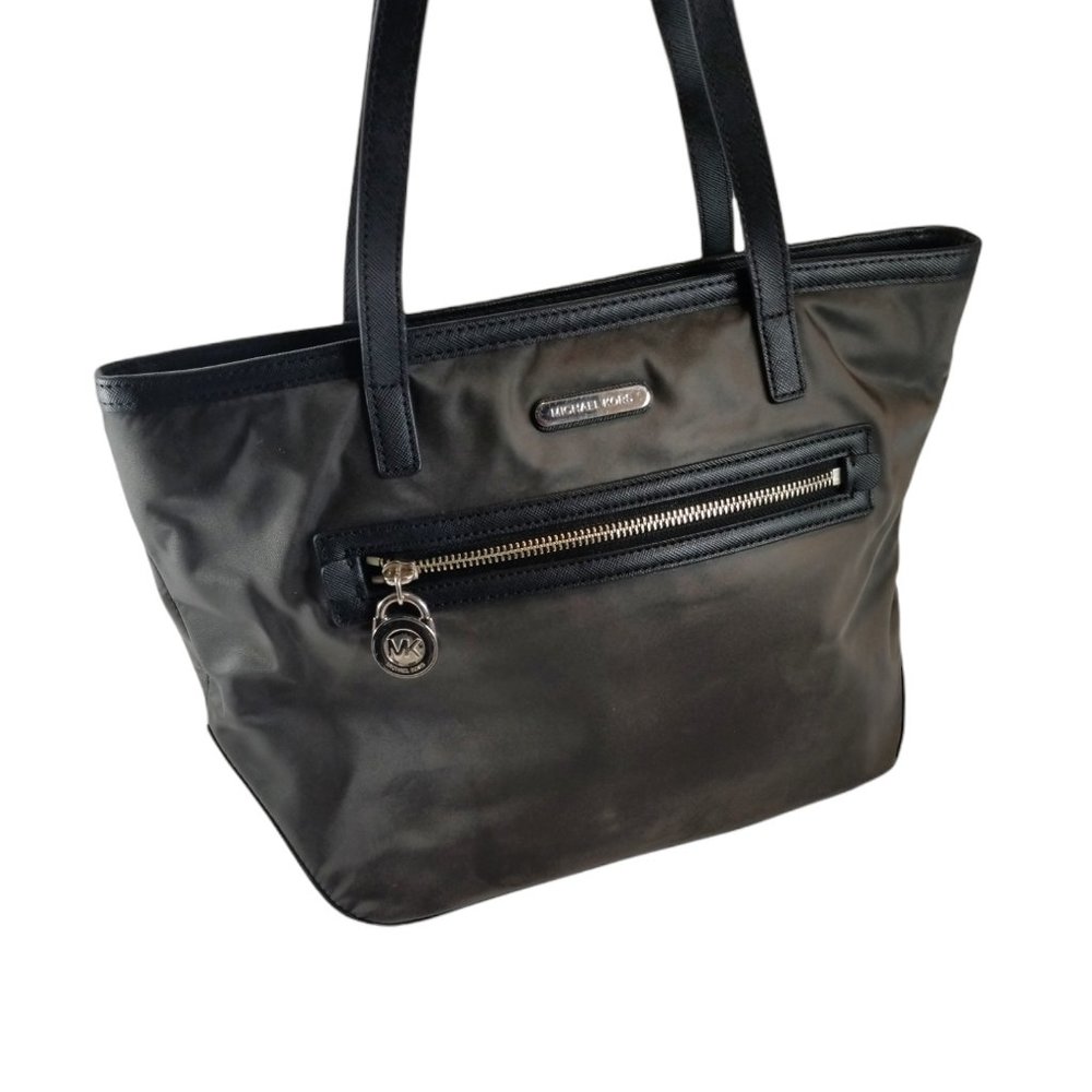 Michael Kors Medium Grey Canvas Tote Shoulder Bag